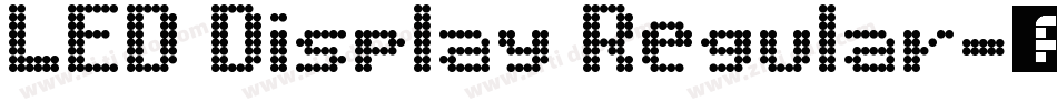 LED Display Regular字体转换